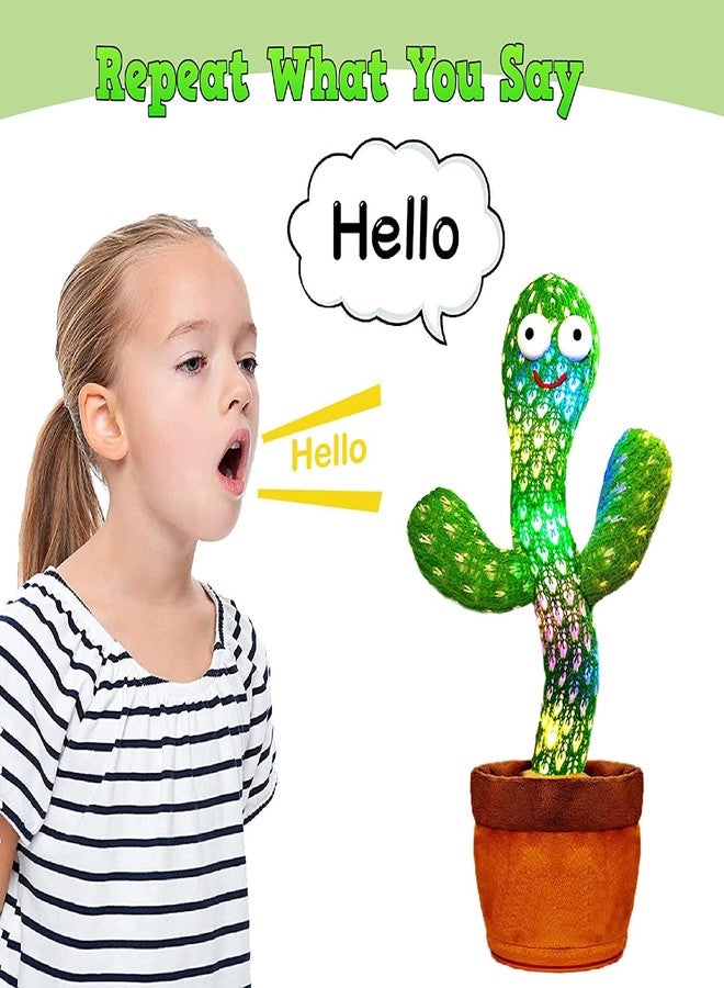 Aganta Talking Cactus Toy Dancing Cactus Toy for Babies Voice Repeat Toys for Kids Entertainment Toys Cactus Plush Toy with Lights Moving Cactus Mimicry Toy - Image 4